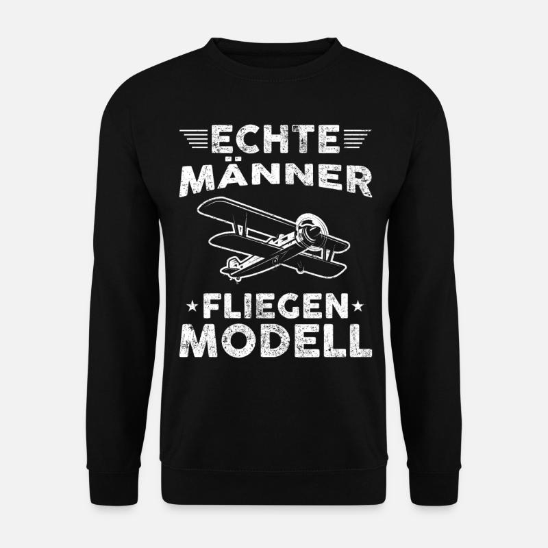Modellbau Modellflug Modellfliegen Männer Sprüche - Unisex Pullover - Schwarz