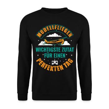 Modellfliegen - Unisex Pullover - Schwarz - Vorne - Alina (178cm) & Michal (187cm)