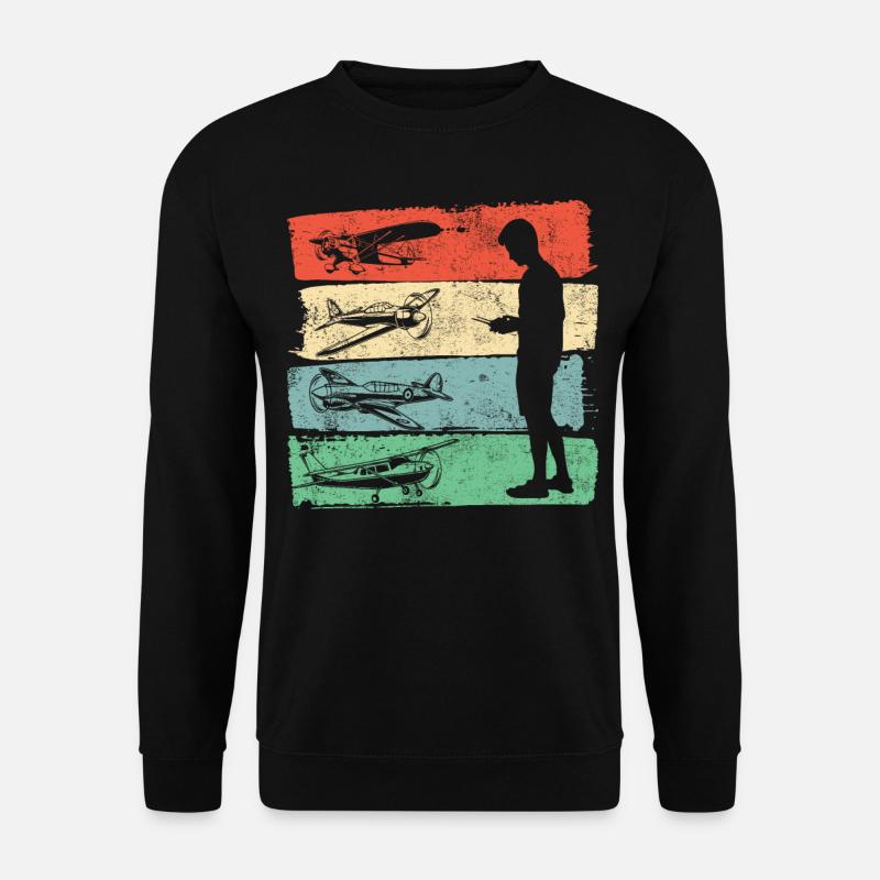 Modellflugzeug Flieger Flugzeug Pilot Modellflug - Unisex Pullover - Schwarz