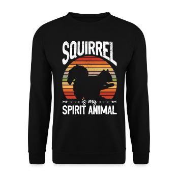 Squirrel is my spirit - Unisex Sweatshirt - black - Front - Alina (178cm) & Michal (187cm)
