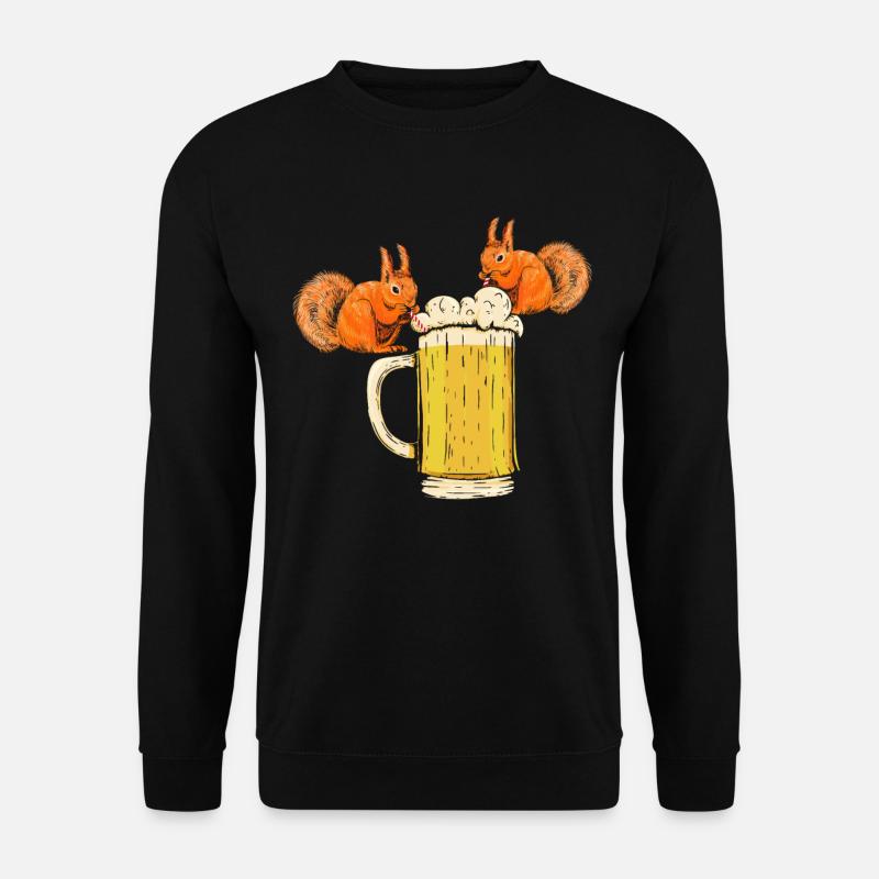 Eichhörnchen, lustiges Eichhörnchen, Eichhörnchen - Unisex Pullover - Schwarz