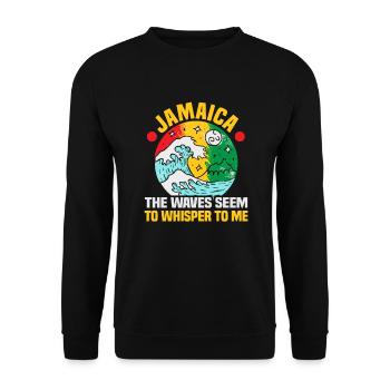 Jamaika Strandurlaub am Meer Design Strandmotiv - Unisex Pullover - Schwarz - Vorne - Alina (178cm) & Michal (187cm)