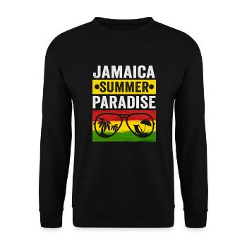 Jamaica Beach Holiday by the Sea Design Beach Motif - Unisex Sweatshirt - black - Front - Alina (178cm) & Michal (187cm)