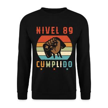 Niveau 89 Complet - Sweat-shirt Unisexe - noir - Devant - Alina (178cm) & Michal (187cm)