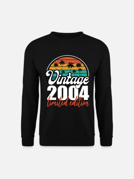 Vintage Geburtstag Geburtstag Retro 2004 Limited - Unisex Pullover - Schwarz