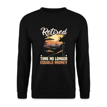 Pensionierung Geschenkidee Rente Arbeitskollege - Unisex Pullover - Schwarz - Vorne - Alina (178cm) & Michal (187cm)