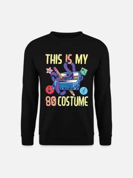 80er Jahre Outfit Party 80's Achtziger 1980er - Unisex Pullover - Schwarz