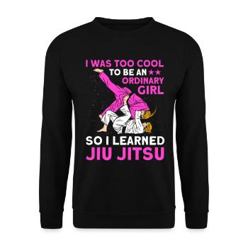 Kampfsportarten Brasilianisches Jiu Jitsu Geschenk - Unisex Pullover - Schwarz - Vorne - Alina (178cm) & Michal (187cm)