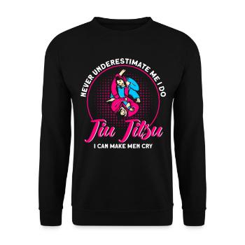 Kampfsportarten Brasilianisches Jiu Jitsu Geschenk - Unisex Pullover - Schwarz - Vorne - Alina (178cm) & Michal (187cm)