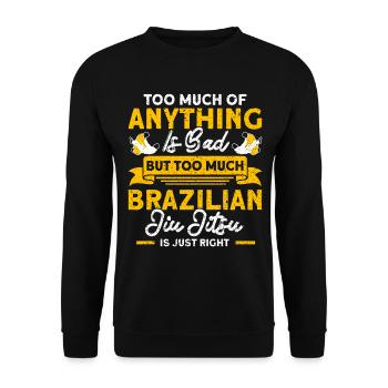 Kampfsportarten Brasilianisches Jiu Jitsu Geschenk - Unisex Pullover - Schwarz - Vorne - Alina (178cm) & Michal (187cm)