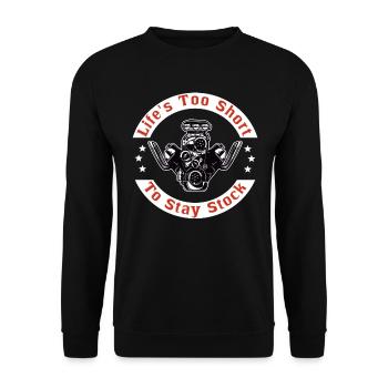 Muscel Car V8 Turbocompresseur Tuning Voiture de course - Sweat-shirt Unisexe - noir - Devant - Alina (178cm) & Michal (187cm)