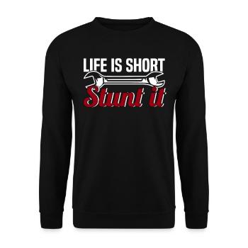 Muscel Car V8 Turbocompresseur Tuning Voiture de course - Sweat-shirt Unisexe - noir - Devant - Alina (178cm) & Michal (187cm)