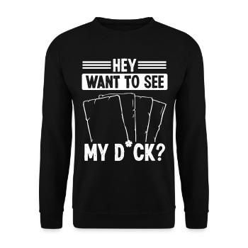 Collection de jeux de cartes à collectionner Je veux voir mon deck - Sweat-shirt Unisexe - noir - Devant - Alina (178cm) & Michal (187cm)