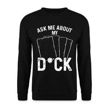 Collection de jeux de cartes à collectionner Posez-moi des questions sur mon deck - Sweat-shirt Unisexe - noir - Devant - Alina (178cm) & Michal (187cm)