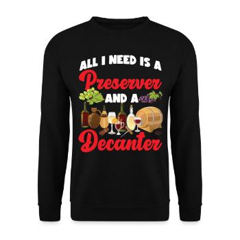 Dégustation de vin de sommelier - Sweat-shirt Unisexe - noir - Devant - Alina (178cm) & Michal (187cm)