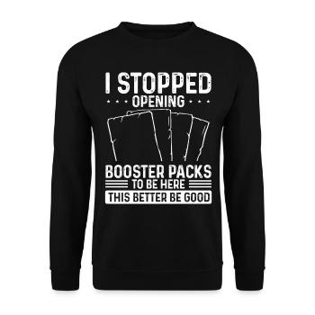 Trading Card Game Collecting Trade Cards - Unisex Sweatshirt - black - Front - Alina (178cm) & Michal (187cm)