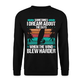 Dream about the Days Hard Wind Windsurfing - Unisex Pullover - Schwarz - Vorne - Alina (178cm) & Michal (187cm)
