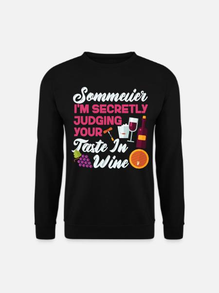 Sommelier Wine Drinking Tasting - Unisex Sweatshirt - black