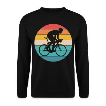 Bahnrad Fahrrad Sport Radfahrer - Unisex Pullover - Schwarz - Vorne - Alina (178cm) & Michal (187cm)