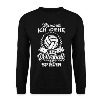Beachvolleyball Volleyball Beach-Volleyball - Unisex Pullover - Schwarz - Vorne - Alina (178cm) & Michal (187cm)