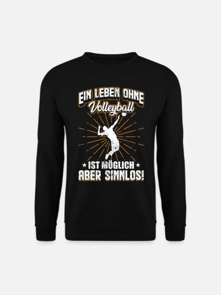 Beachvolleyball Volleyball - Unisex Pullover - Schwarz