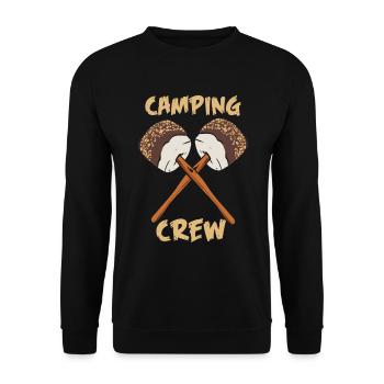 Camping Crew Camper Geschenk - Unisex Pullover - Schwarz - Vorne - Alina (178cm) & Michal (187cm)