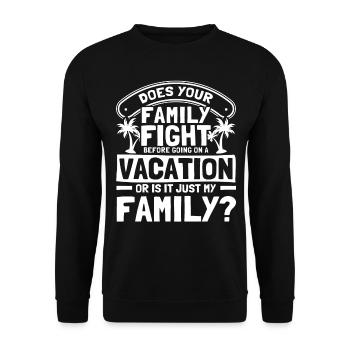 Road Trip Holiday Family Holiday Family Gift - Unisex Sweatshirt - black - Front - Alina (178cm) & Michal (187cm)