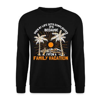 Road Trip Holiday Family Holiday Family Gift - Unisex Sweatshirt - black - Front - Alina (178cm) & Michal (187cm)