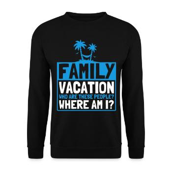 Road Trip Holiday Family Holiday Family Gift - Unisex Sweatshirt - black - Front - Alina (178cm) & Michal (187cm)