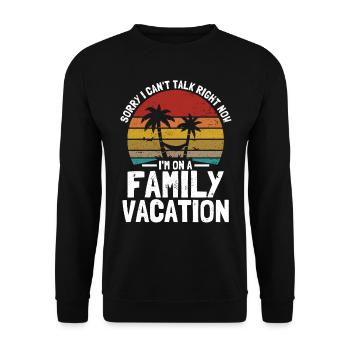 Road Trip Holiday Family Holiday Family Gift - Unisex Sweatshirt - black - Front - Alina (178cm) & Michal (187cm)