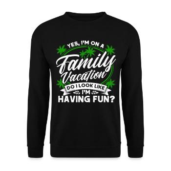 Road Trip Holiday Family Holiday Family Gift - Unisex Sweatshirt - black - Front - Alina (178cm) & Michal (187cm)