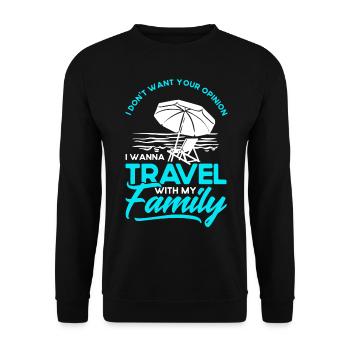 Road Trip Holiday Family Holiday Family Gift - Unisex Sweatshirt - black - Front - Alina (178cm) & Michal (187cm)