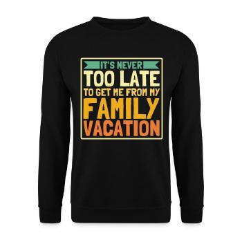 Road Trip Holiday Family Holiday Family Gift - Unisex Sweatshirt - black - Front - Alina (178cm) & Michal (187cm)