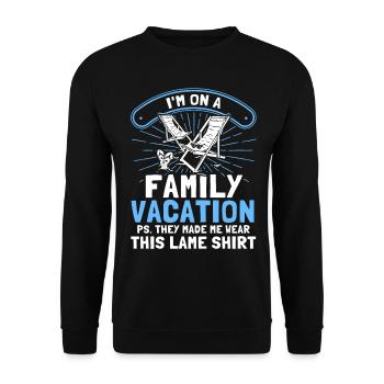 Road Trip Holiday Family Holiday Family Gift - Unisex Sweatshirt - black - Front - Alina (178cm) & Michal (187cm)