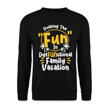 Road Trip Holiday Family Holiday Family Gift - Unisex Sweatshirt - black - Front - Alina (178cm) & Michal (187cm)