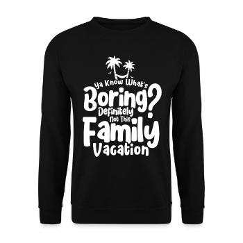 Road Trip Holiday Family Holiday Family Gift - Unisex Sweatshirt - black - Front - Alina (178cm) & Michal (187cm)