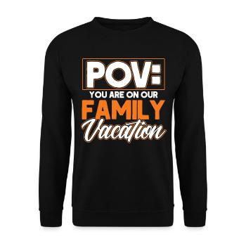 Road Trip Holiday Family Holiday Family Gift - Unisex Sweatshirt - black - Front - Alina (178cm) & Michal (187cm)