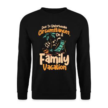 Road Trip Holiday Family Holiday Family Gift - Unisex Sweatshirt - black - Front - Alina (178cm) & Michal (187cm)