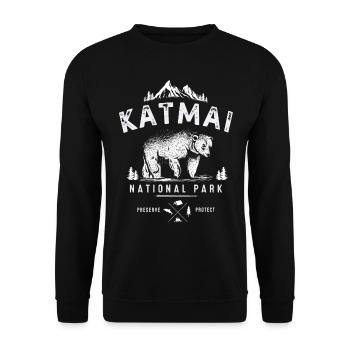 Alaska Tshirt Hommes Femmes Enfants USA Pôle Nord - Sweat-shirt Unisexe - noir - Devant - Alina (178cm) & Michal (187cm)