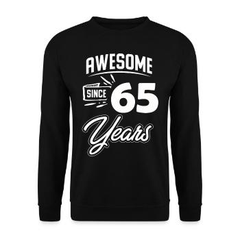 65th Birthday Gift Birthday Vintage april - Unisex Sweatshirt - black - Front - Alina (178cm) & Michal (187cm)