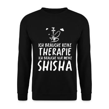 Shisha Geschenk für Wasserpfeife Shishabar Pfeife - Unisex Pullover - Schwarz - Vorne - Alina (178cm) & Michal (187cm)