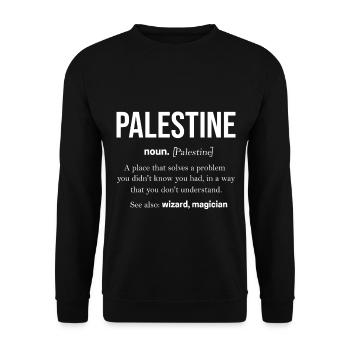 Palestine Gift Free Palestine Gaza Strip - Unisex Sweatshirt - black - Front - Alina (178cm) & Michal (187cm)