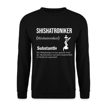 Shisha Tshirt Herren Damen Wasserpfeife Pfeife - Unisex Pullover - Schwarz - Vorne - Alina (178cm) & Michal (187cm)