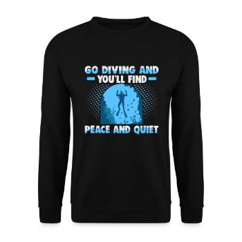 Instructeur de conception de plongée sous-marine Snorkeling - Sweat-shirt Unisexe - noir - Devant - Alina (178cm) & Michal (187cm)