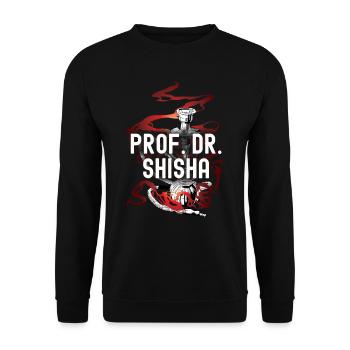 Shisha Geschenk für Wasserpfeife Shishabar Pfeife - Unisex Pullover - Schwarz - Vorne - Alina (178cm) & Michal (187cm)