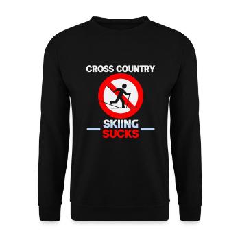 Cross-country biathlon cross-country skiers - Unisex Sweatshirt - black - Front - Alina (178cm) & Michal (187cm)