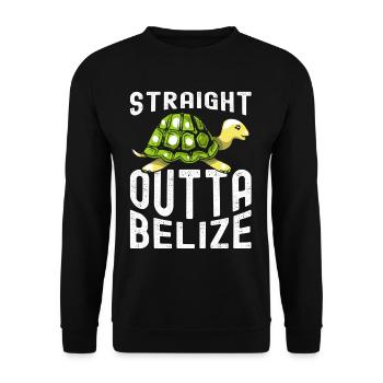 Turtle Relaxed Chill Sea Ocean Beach - Unisex Sweatshirt - black - Front - Alina (178cm) & Michal (187cm)