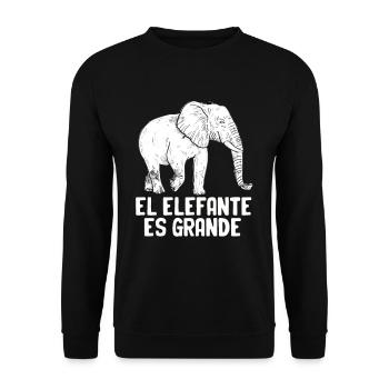 Elephant Gift For Proboscis Africa Wilderness Zoo - Unisex Sweatshirt - black - Front - Alina (178cm) & Michal (187cm)