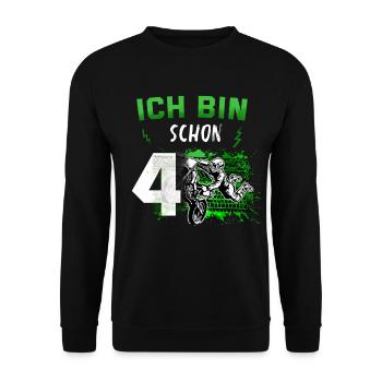 Motocross Geschenk Für Enduro Supermoto Dirt Bike - Unisex Pullover - Schwarz - Vorne - Alina (178cm) & Michal (187cm)