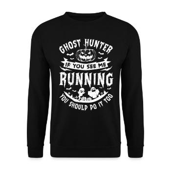 Halloween Gift Killer Skeleton Killer Horror - Unisex Sweatshirt - black - Front - Alina (178cm) & Michal (187cm)